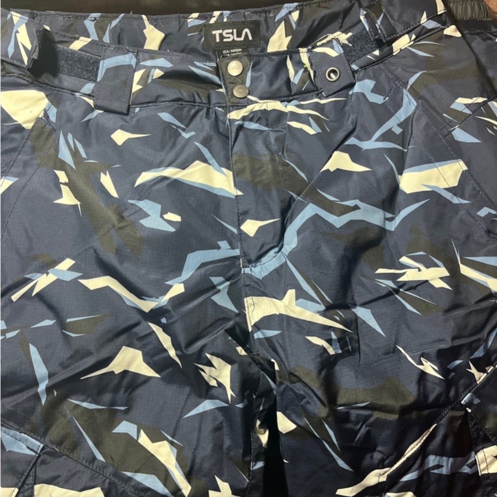TSLA Men's Camouflage Pants - Blue and Gray